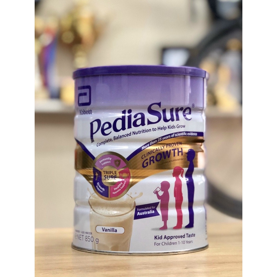 Sữa Pediasure Úc Hộp 850G  Hương Vanilla - Hàng Chính Hãng, Date mới