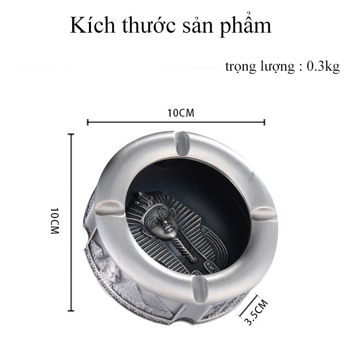 Gạt tàn thuốc đơn giản sang trọng biểu tượng họa tiết Ai Cập cổ đại đẹp lạ GTT98