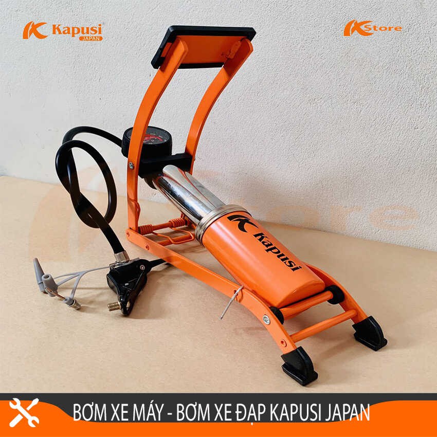 [MẪU MỚI] BƠM XE MÁY - XE ĐẠP KAPUSI JAPAN CÔNG NGHỆ NHẬT BẢN BẢO HÀNH 12 THÁNG