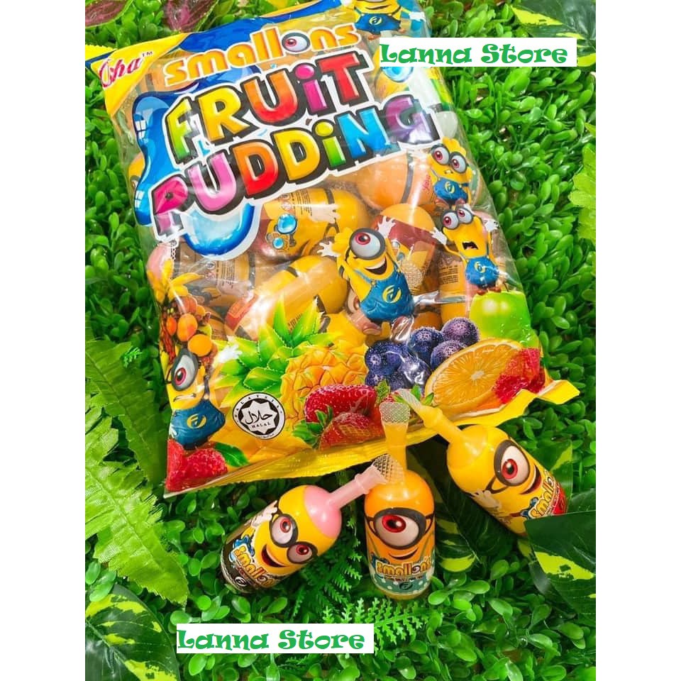 Thạch Rau Câu Trái Cây Peppa Pig / Minion Smallons Fruit Pudding gói 700gr Hongkong
