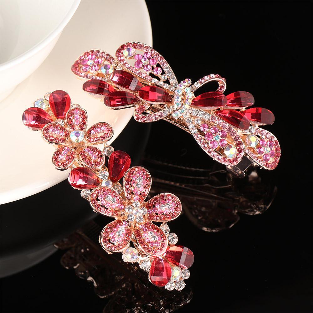 Kẹp Tóc Hình Bông Hoa Đính Đá Xinh Xắn