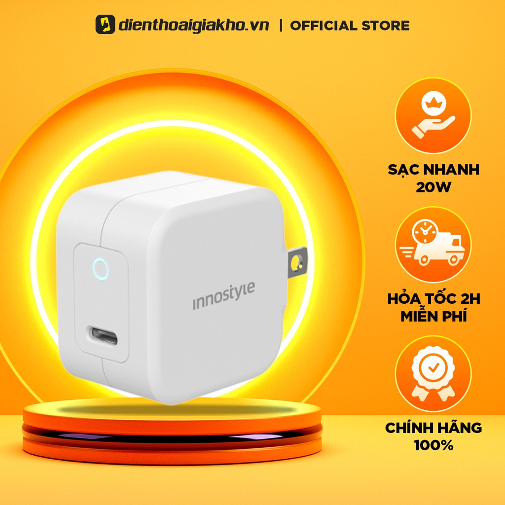 Cốc Sạc Nhanh Innostyle MiniGo III USB-C PD 20W - IC20PDWHI - Hàng Chính Hãng
