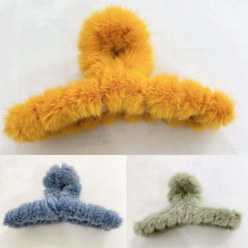 Kẹp Tóc Đuôi Ngựa Bằng Lông Nhung Chống Trượt Chắc Chắn