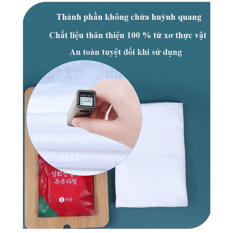 Khăn Tắm Nén Du Lịch Dùng Một Lần 140cm x 70cm 100% Cotton Cao Cấp Tự Nhiên