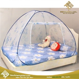 Màn chụp tự động - mùng tự bung 1m6 - 1m8 - 2m cao cấp gấp gọn thông minh