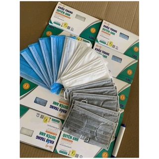 ( CHÍNH HÃNG CÓ LOGO ) Khẩu Trang Y Tế 4 Lớp Quyền Anh- Kháng Khuẩn. Hộp 50 Chiếc