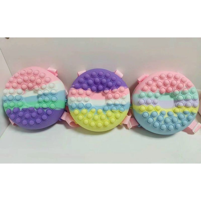 Balo POP IT Cầu Vồng Dễ Thương Cho Bé Size 19cm