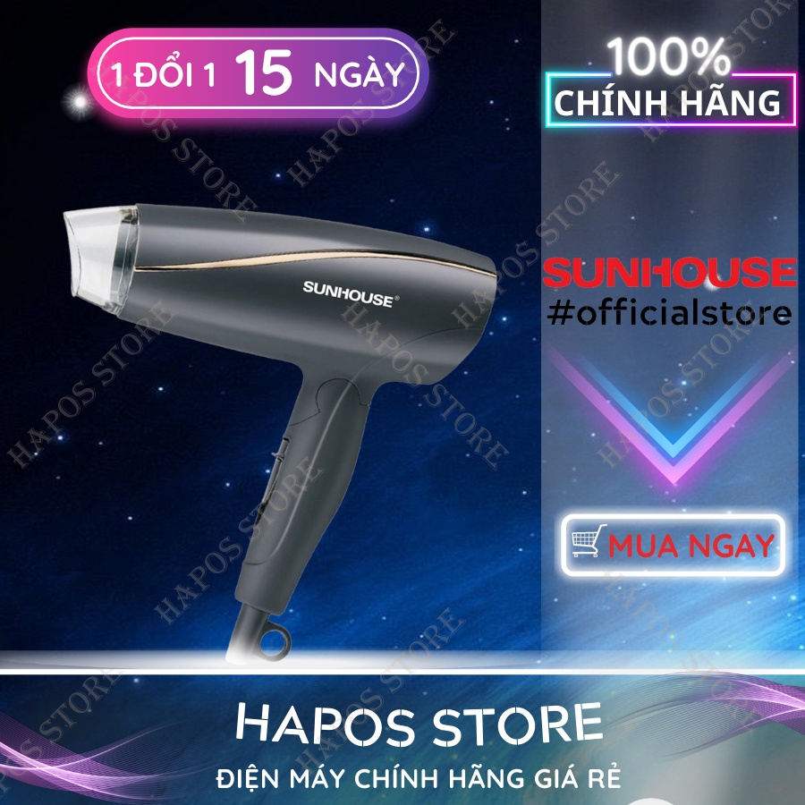 Máy sấy tóc Sunhouse SHD2306 2 chế độ sấy công suất 1200W tiết kiệm điện - HAPOS