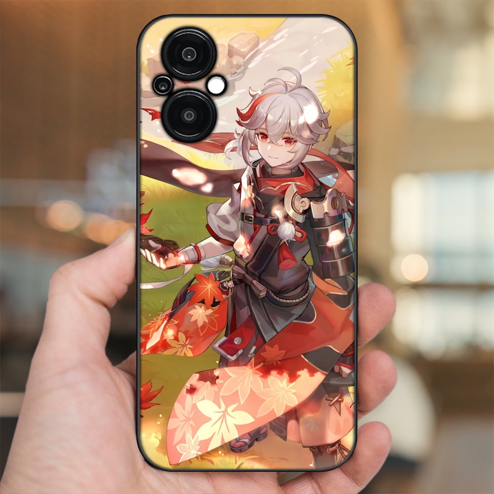Ốp lưng Oppo Reno 8Z 5G viền đen in hình Kazuha Genshin Impact