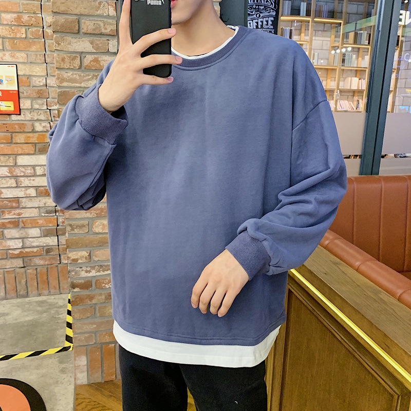 [Mẫu Mới] Áo Nỉ Cotton Dài Tay Nam Nữ Cổ Tròn Unisex Form Rộng Bo Gấu T14