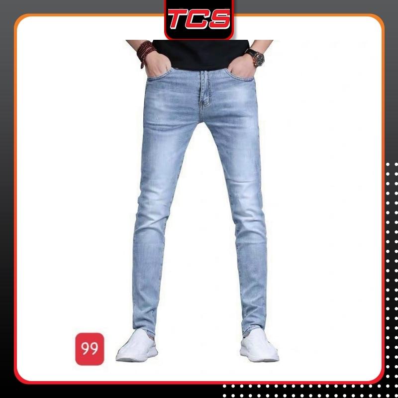 Quần Jean Nam Trơn Màu Xanh Phong Cách Thời Trang Lịch Lãm TCS 99
