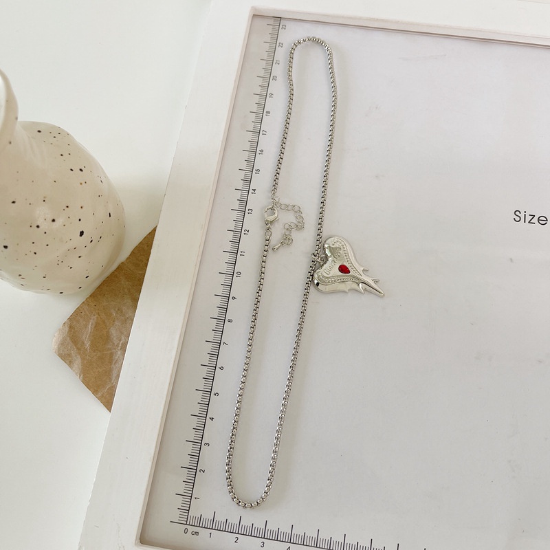 Dây Chuyền Mặt Trái Tim Đính Đá 19A1241 Phong Cách Hàn Quốc Thời Trang Sang Trọng Cho Nữ