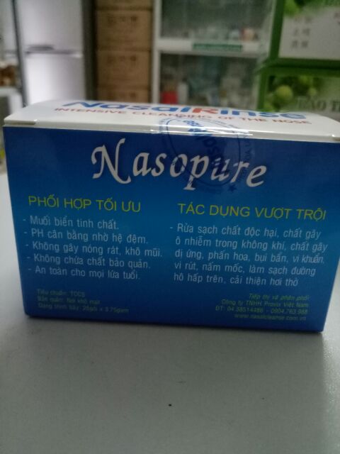 Muối Nasopure. Hộp 25 gói