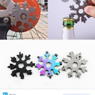 Móc khoá EDC multiTool key đa năng hình bông tuyết du lịch dã ngoại