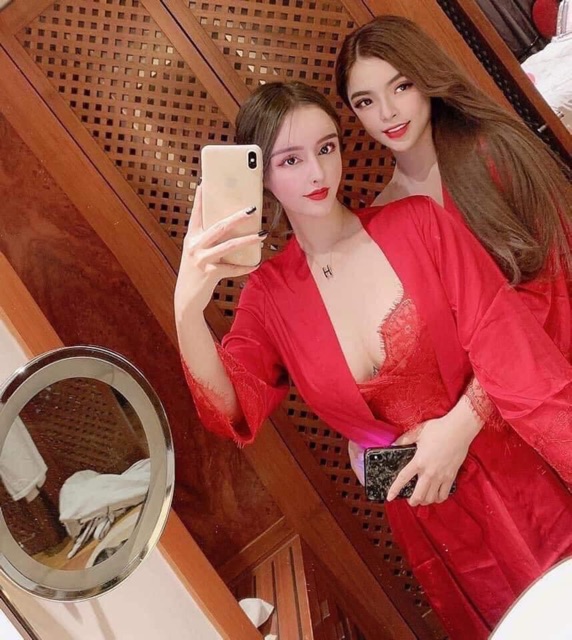 Sét váy ngủ kèm choàng viền ren ngực | BigBuy360 - bigbuy360.vn
