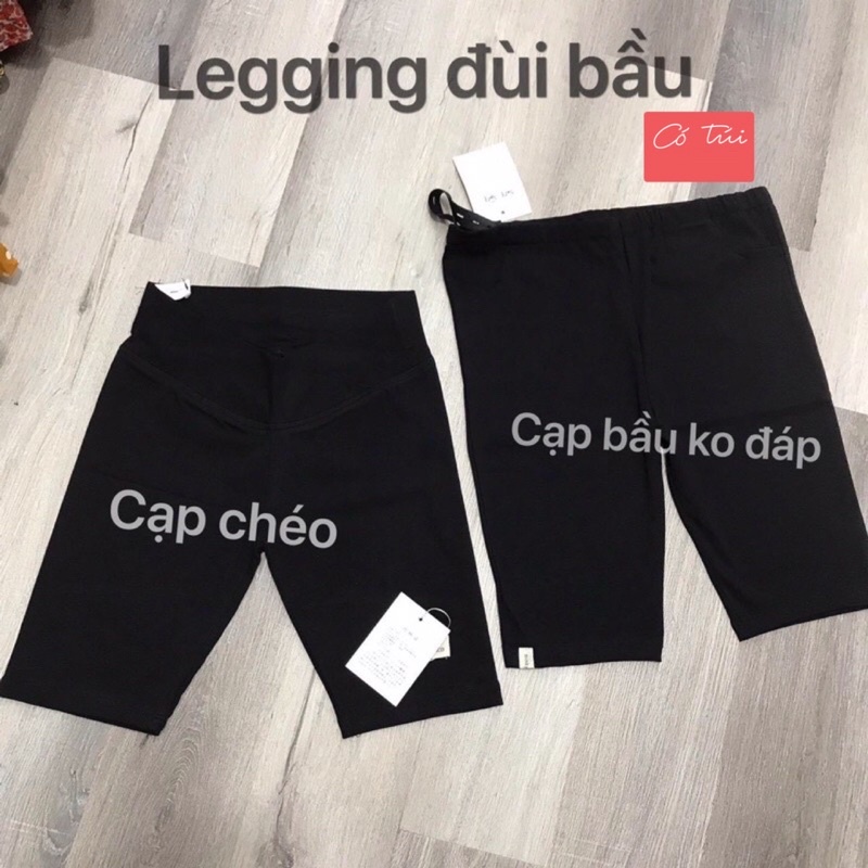 QUẦN LEGGING ĐÙI BẦU CÓ CHỈNH BỤNG CHẤT COTTON BOZIP ĐẸP