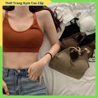 Áo Bra Tập Gym Yoga Gân Tăm Thoáng Mát, Áo Ngực Thể Thao Nữ Trơn Đơn Giản [Ảnh Chụp Thật] - OB012 (Hàng Cao Cấp)