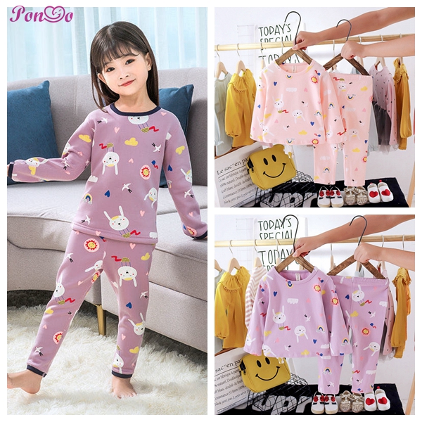 Bộ Đồ Ngủ Tay Dài Bằng Cotton Dùng Cho Trẻ Nhỏ