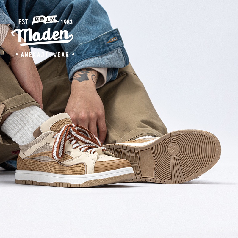 Giày thể thao MADEN vải nhung đế dày thoáng khí thời trang Hàn Quốc cho nam