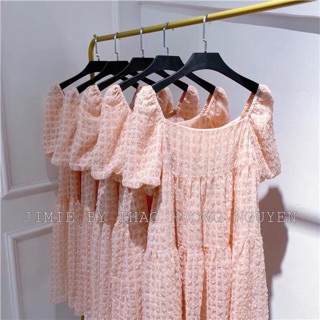 ĐẦM HỒNG BABY CỔ U