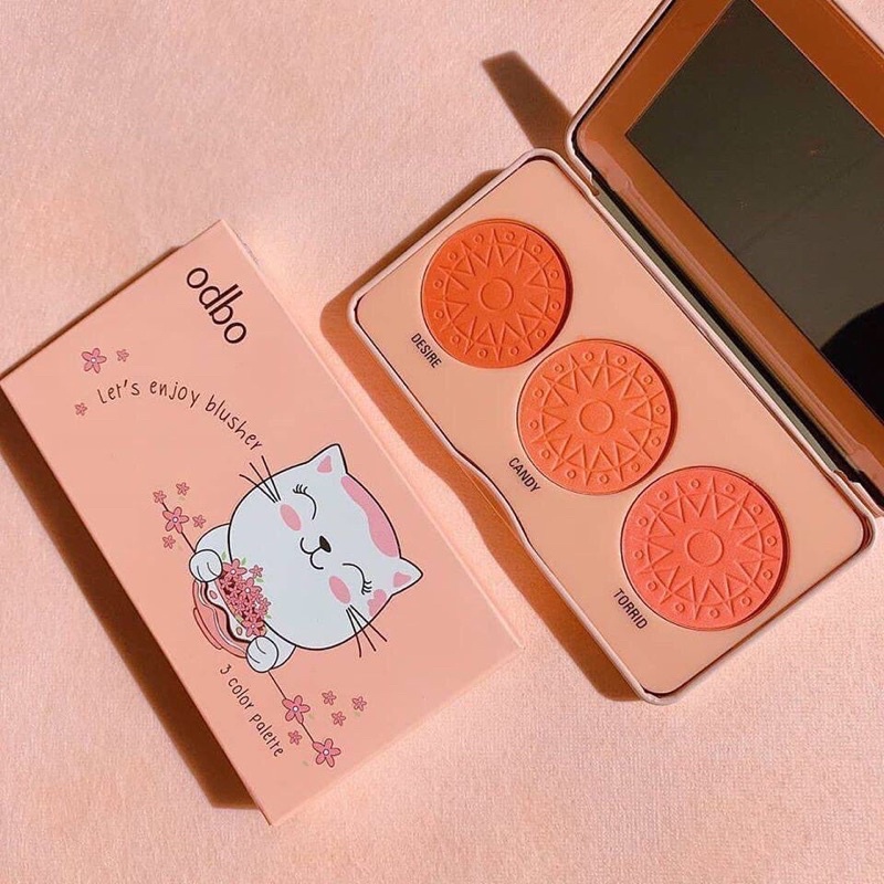 Phấn Má Hồng odbo Let’s Enjoy Blusher 3 Màu OD1-103