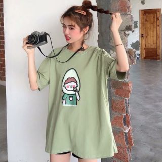 Áo thun tay lỡ Unisex cô bé☺