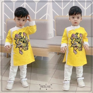Áo dài siêu hot cho bé trai 2021