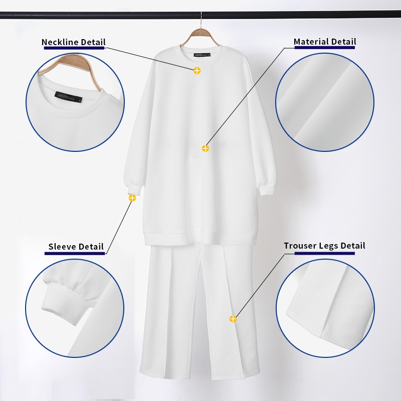 Bộ quần áo ZANZEA tay dài thời trang Hồi Giáo dành cho phái nữ