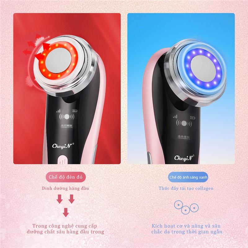 [Mã FMCGMALL - 8% đơn 250K] Máy chăm sóc làm sạch da mặt CkeyiN EMS có đèn led sử dụng điện tiện dụng | BigBuy360 - bigbuy360.vn