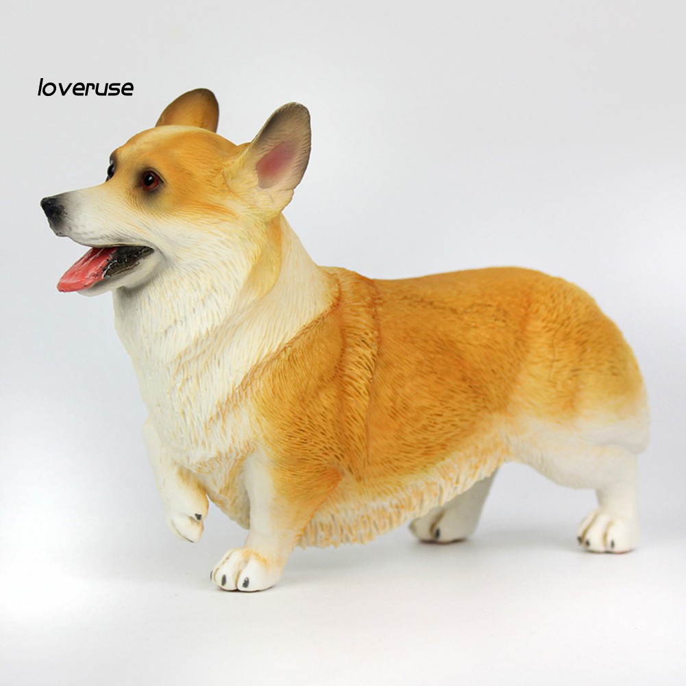 Mô Hình Chú Chó Corgi Bằng Pvc Trang Trí