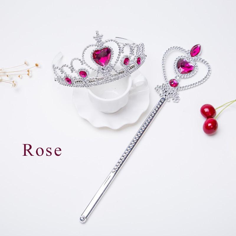 Set vương miện công chúa và quyền trượng đồ chơi dễ thương dành cho bé gái