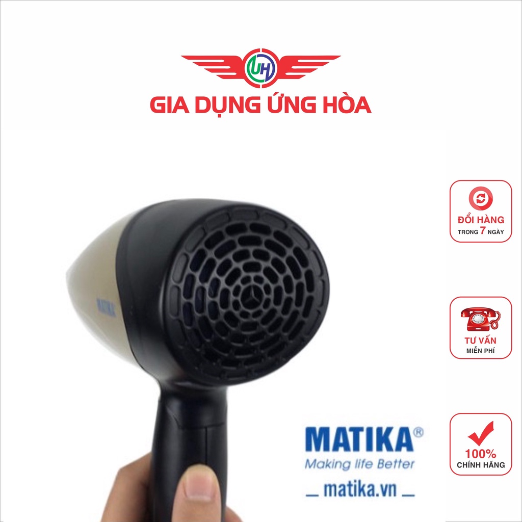 Máy Sấy Tóc gấp gọn MATIKA MTK-3313 công suất 1200W- gia dụng