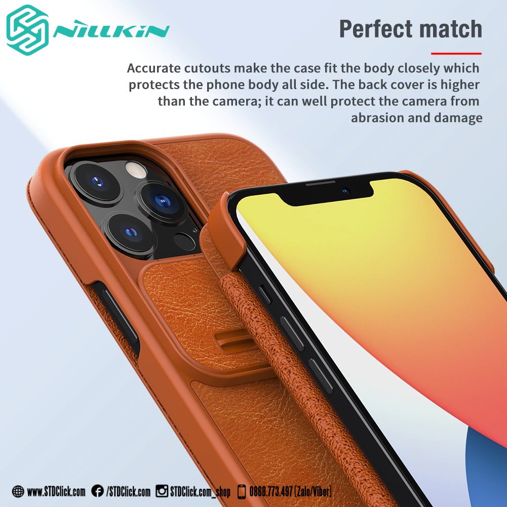 BAO DA IPHONE 13 PRO MAX - 13 PRO - 13 NILLKIN QIN BẢO VỆ CAMERA CHÍNH HÃNG - HÀNG CHUẨN