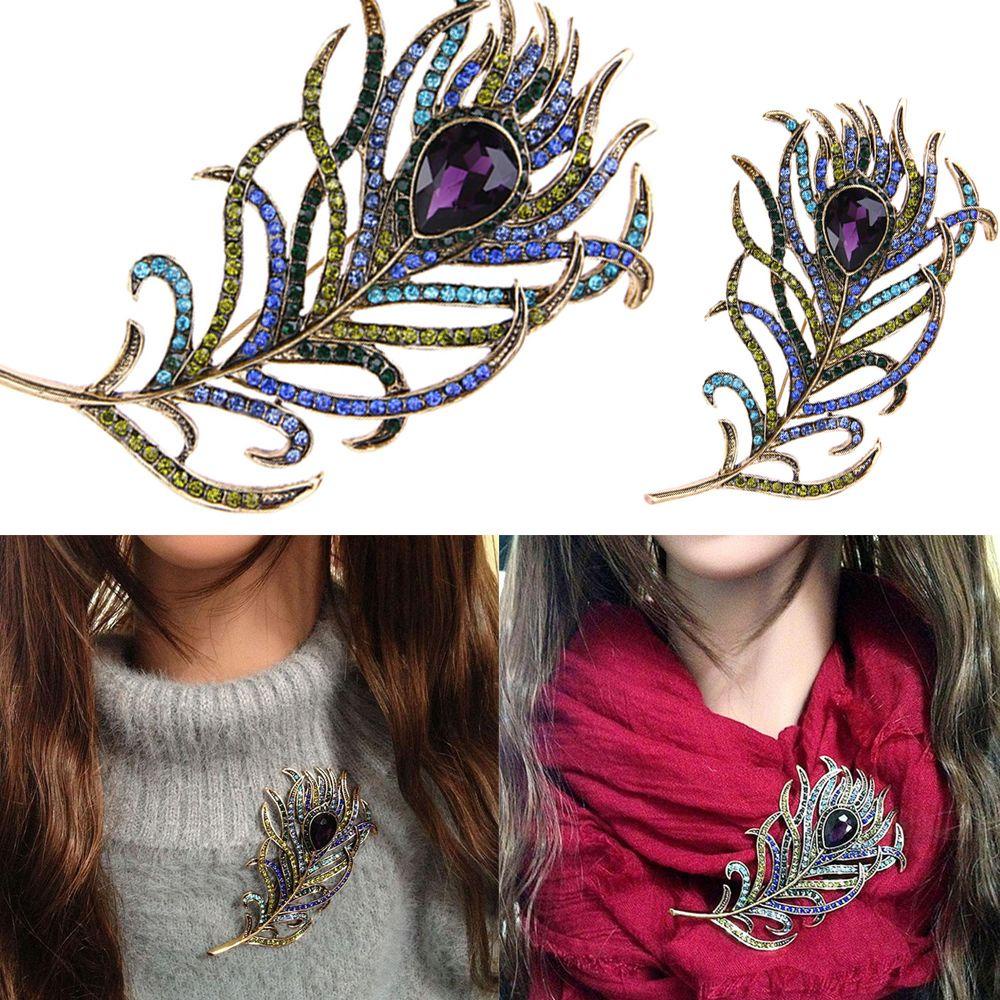 Ghim Cài Áo Hình Con Công Dành Cho Nữ|Ghim Cài Áo Tráng Men Phong Cách Boho Thời Trang