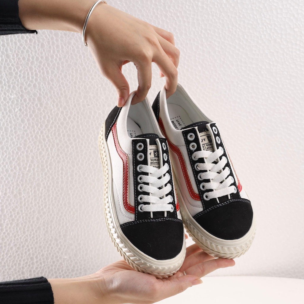 Giày Thể Thao Ulzzang Nam Nữ Cổ Thấp, Đế Bánh Mì Phong Cách Hàn Quốc Trẻ Trung, Chất liệu Vải Thoải mái | BigBuy360 - bigbuy360.vn