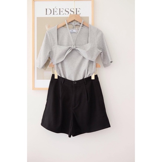 Ceci Cela - Áo Thun Gân Dây Cột Năng Động Faye