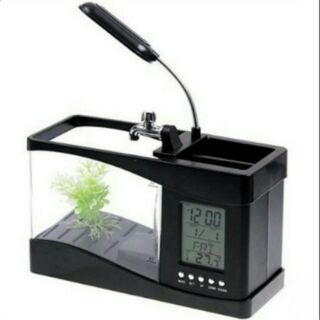 Bể cá mini kiêm đồng hồ để bàn