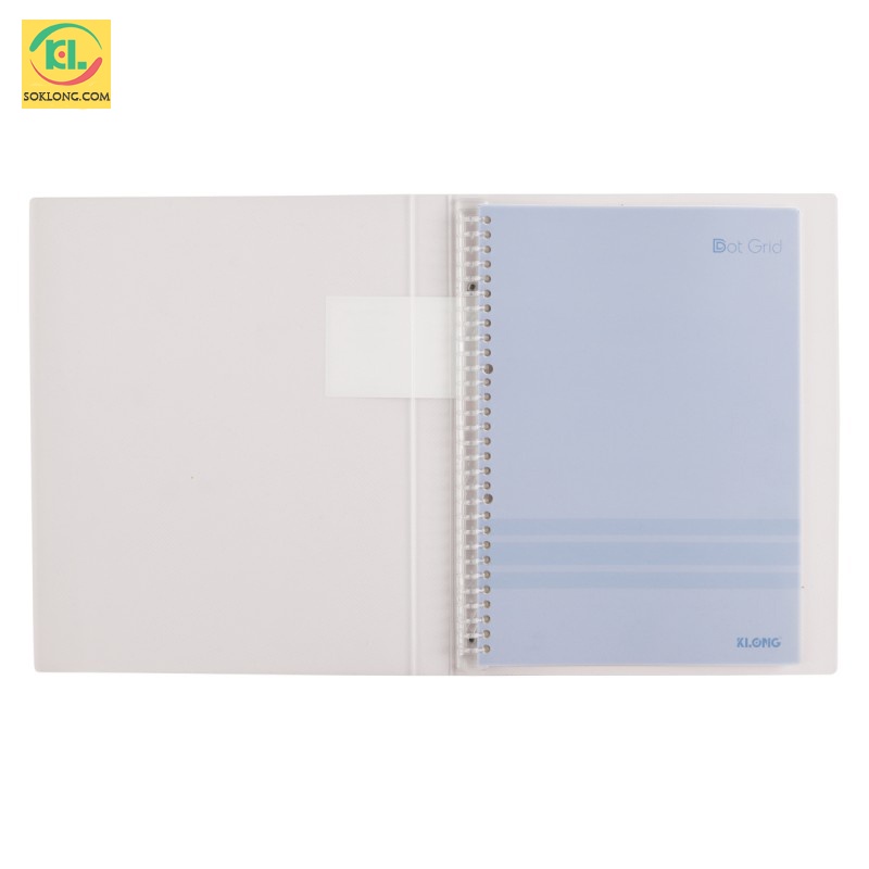 Sổ Binder còng nhựa A4 30 chấu - 40 tờ Dot grid chấm tròn, File nhựa kẹp còng  Klong MS 555