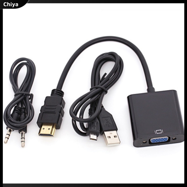 Bộ Chuyển Đổi Video HDMI Sang VGA Kèm Đầu Chuyển Đổi Âm Thanh Cho PC Laptop DVD