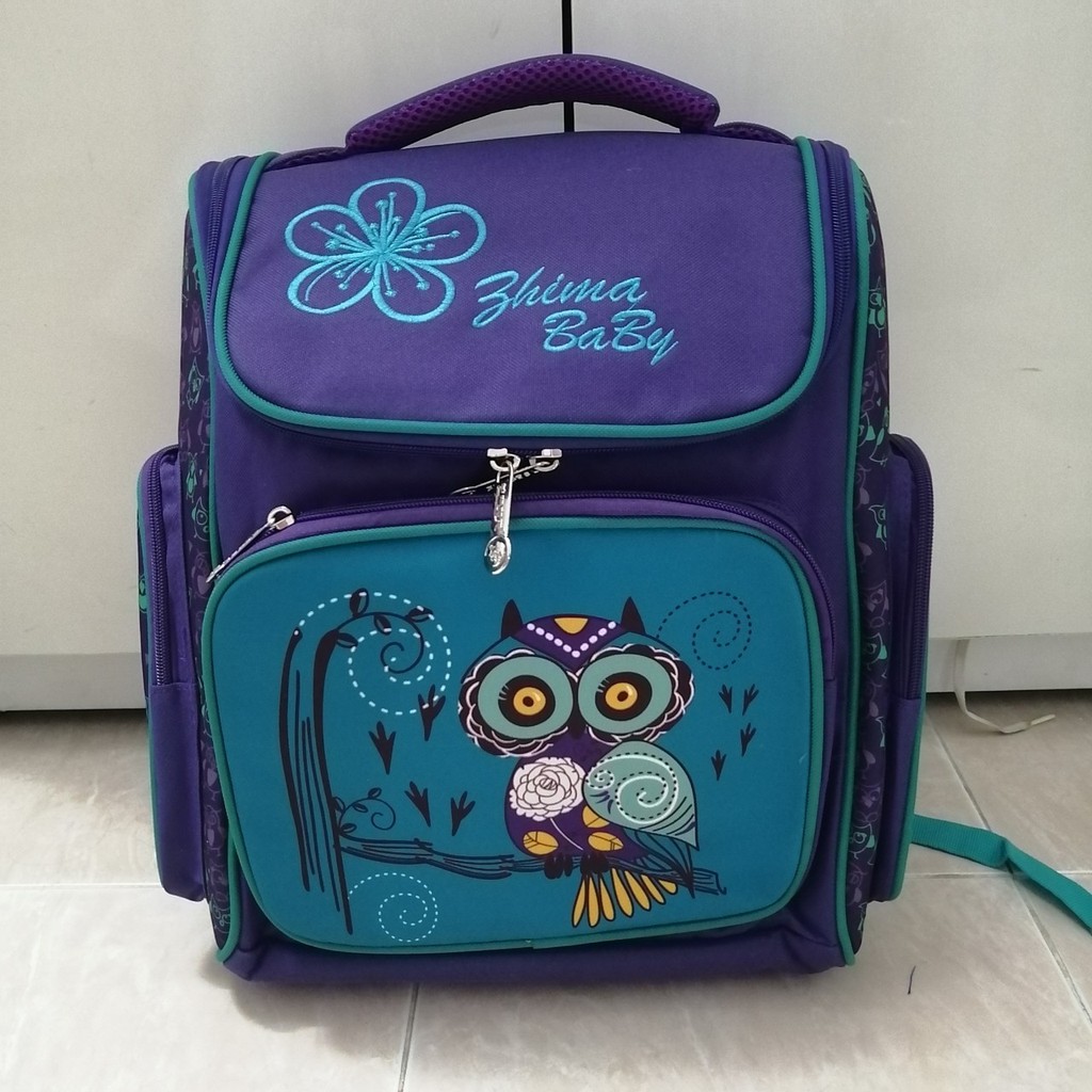 Ba lô hộp cao cấp Sesame hình khủng long cho học sinh cấp 1, cấp 2