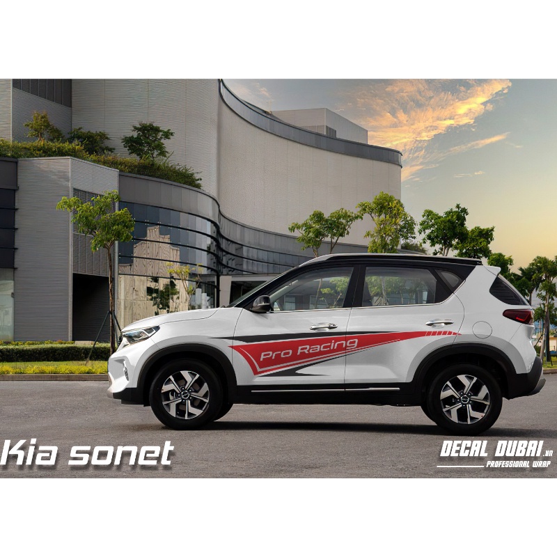 Tem Dán Xe Kia Sonet Mẫu Mới Thể Thao - Tem Xe Sonet Theo Yêu Cầu