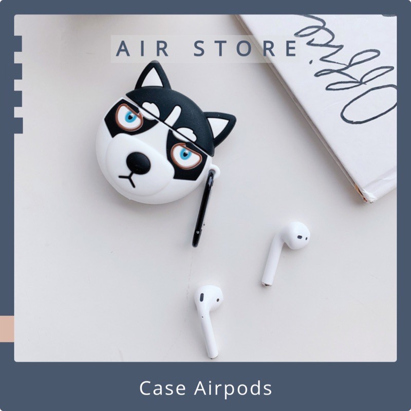 [ Case Airpods 1/2 ] Vỏ Bảo Vệ Airpods 1/2 - Chó HUSKY | Air Store