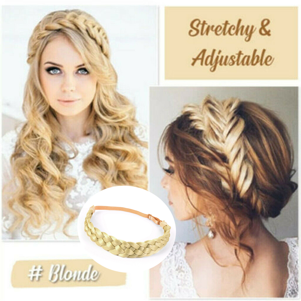 Băng Đô Cài Tóc Kiểu Tóc Bện Co Giãn Thời Trang Cho Nữ