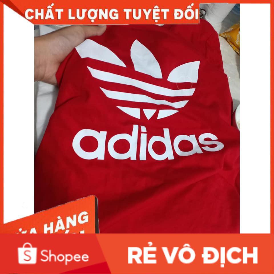 ÁO THUN NGẮN TAY ADIDAS MÀU ĐỎ UNISEX (VIDEO, ẢNH THỰC TẾ) | BigBuy360 - bigbuy360.vn