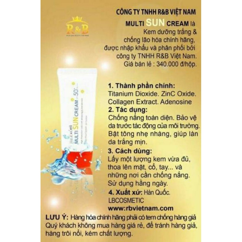 [ Mẫu mới] Kem  chống  nắng Hàn Quốc R&B ^ | BigBuy360 - bigbuy360.vn