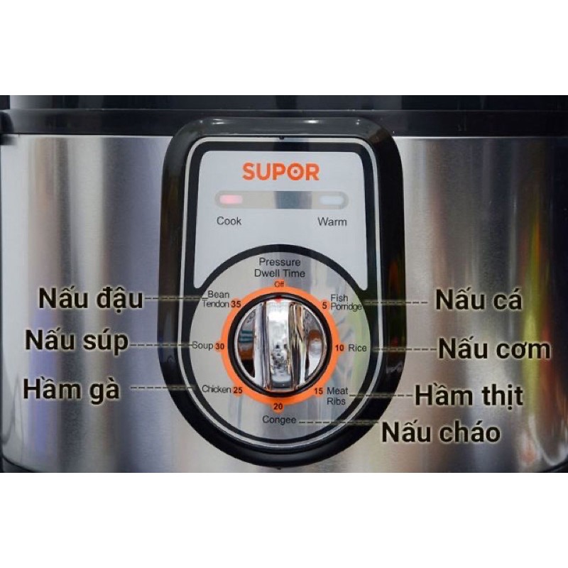 Nồi áp suất điện Supor CYYB50YA10VN-100 (2 lòng nồi)