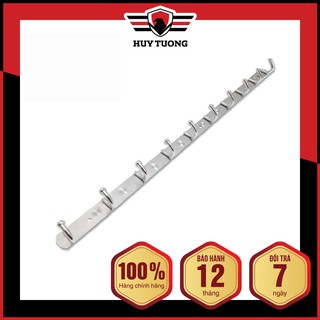 Móc treo tường, móc gắn tường treo quần áo inox từ 6 đến 10 mấu ( Không gỉ sét ) - Huy Tưởng