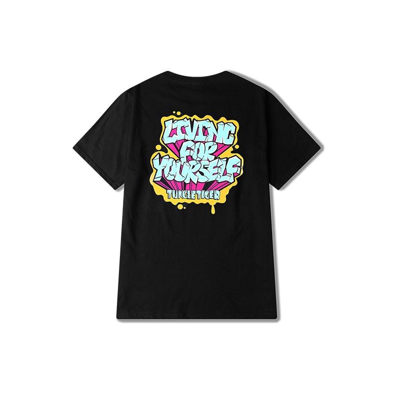 Áo thun cotton mỹ kiểu dáng unisex tay lỡ (Hàng local brand Trung)