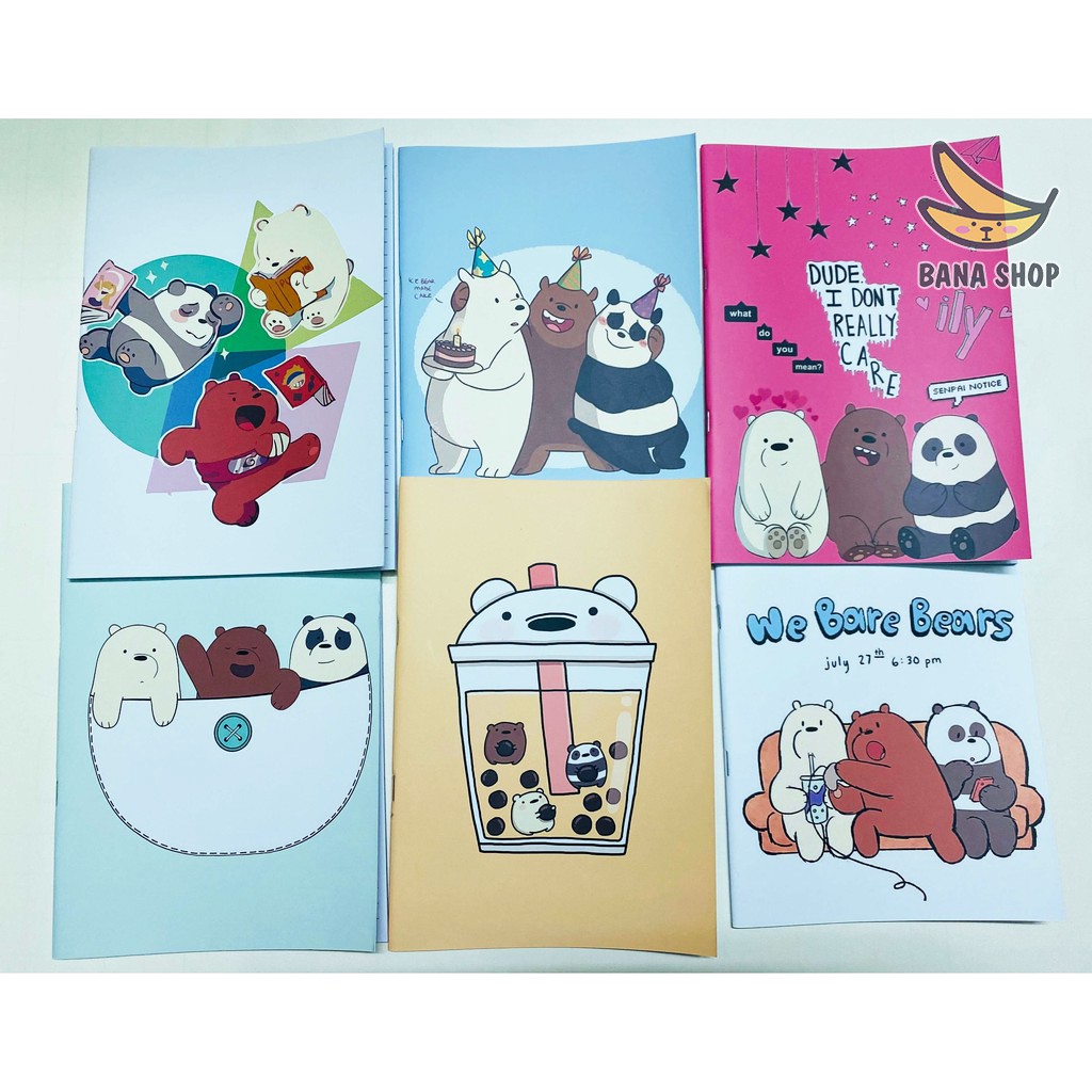 Tập vở viết anh em gấu We Bare Bears Chúng tôi đơn giản là gấu