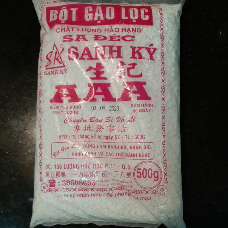 Bột gạo lọc / bột làm bánh giò /bánh bò/ bánh canh 500gram